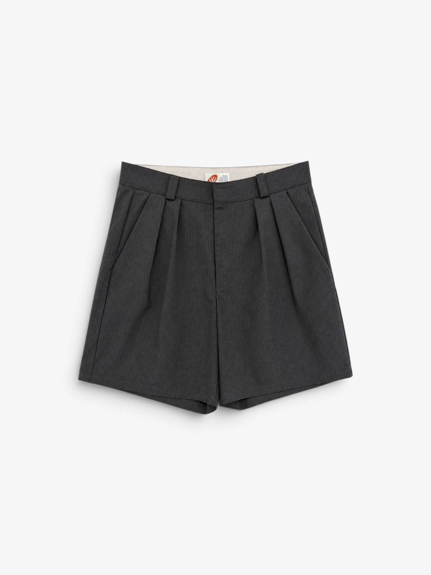 Grey Double-Pleated Ripstop Shorts X WELCOME