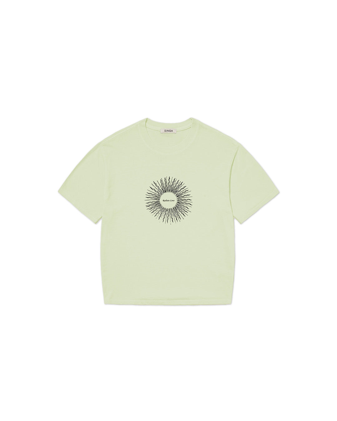 Yellow 'Radiate Love' Regular Boxy Tee