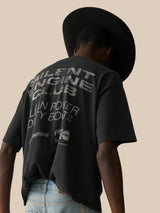 Black Faded 'Earth Day Grand Prix' Boxy Tee X ALLGLORY