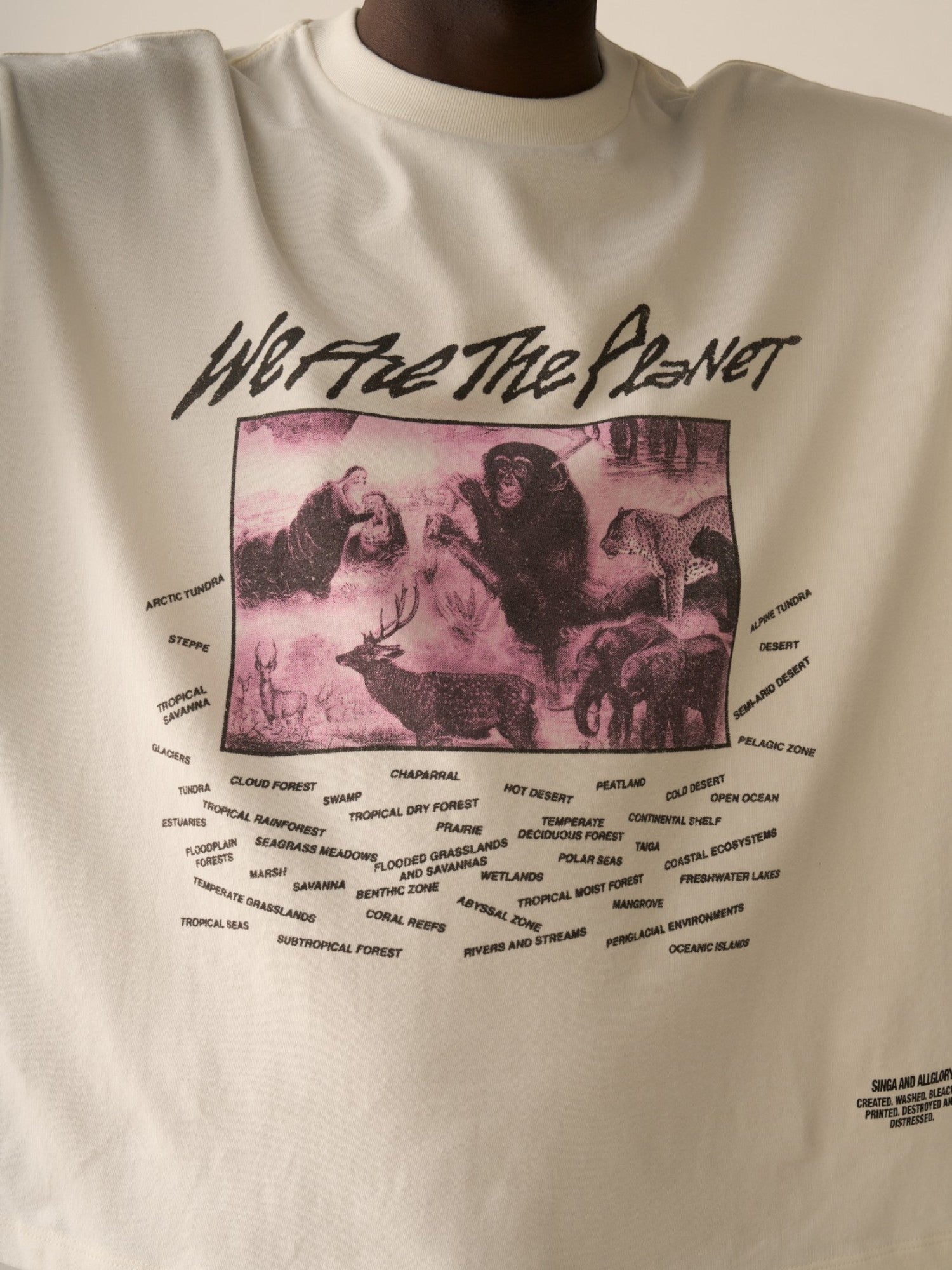 Off-White 'United For Love and Peace' Boxy Tee X ALLGLORY
