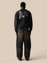 Black 'Peace For The Planet' Crewneck X ALLGLORY