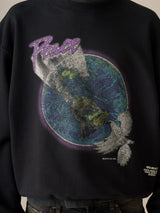 Black 'Peace For The Planet' Crewneck X ALLGLORY