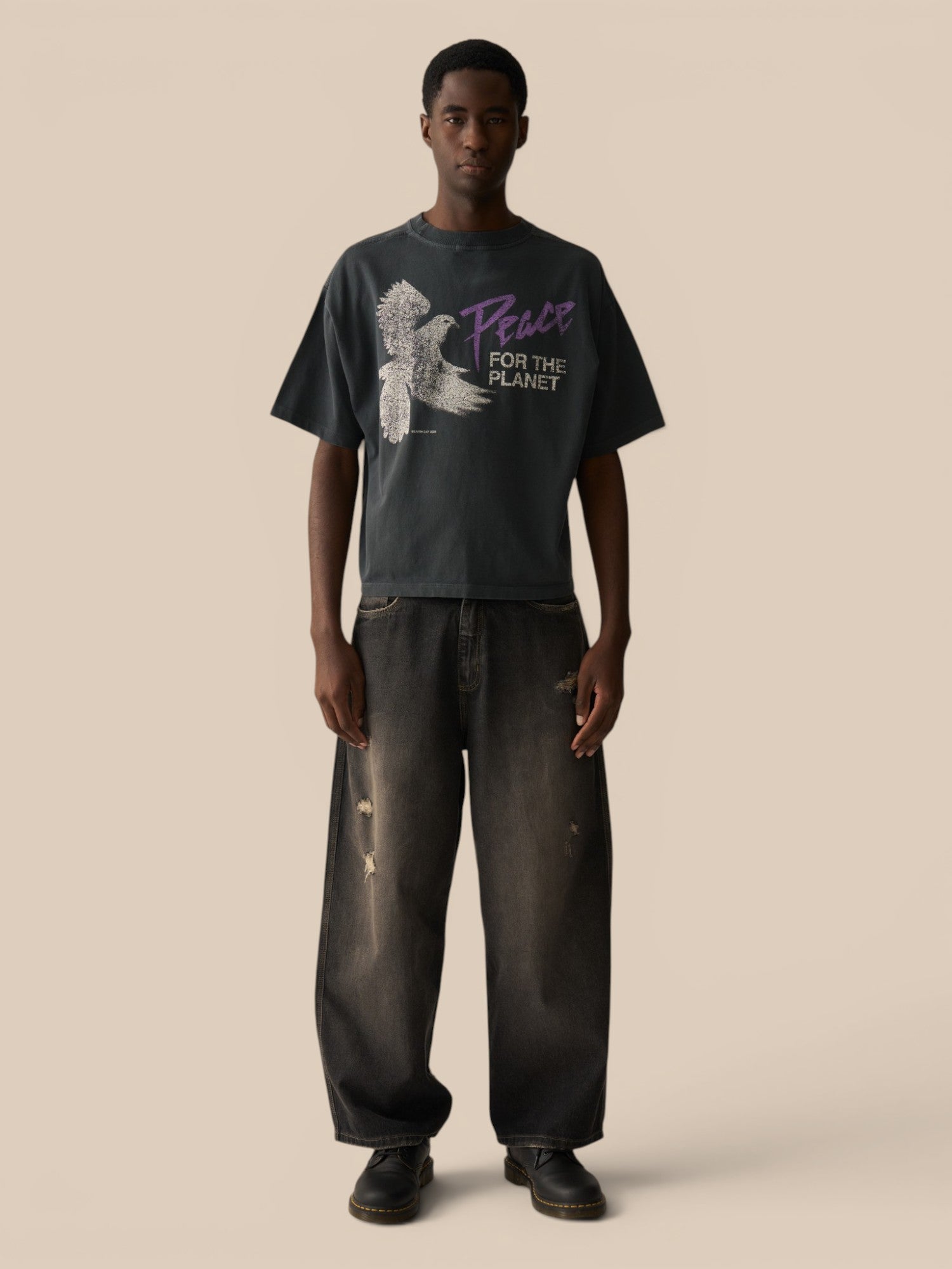 Black Faded Baggy Jeans XALLGLORY