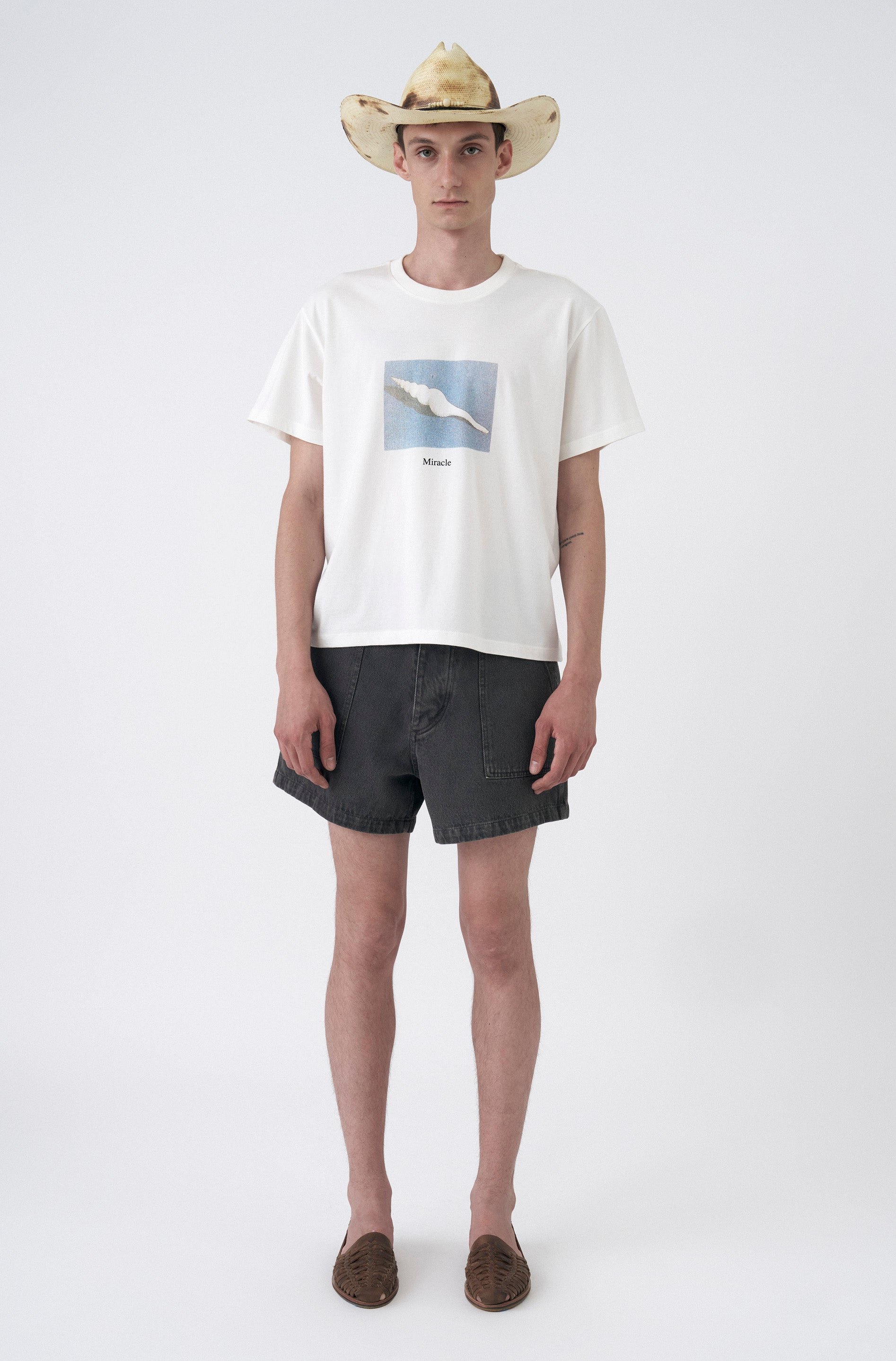 White 'Miracle' Boxy Regular Tee