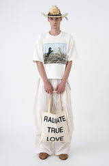 White 'Wild Horses' Boxy Regular Tee