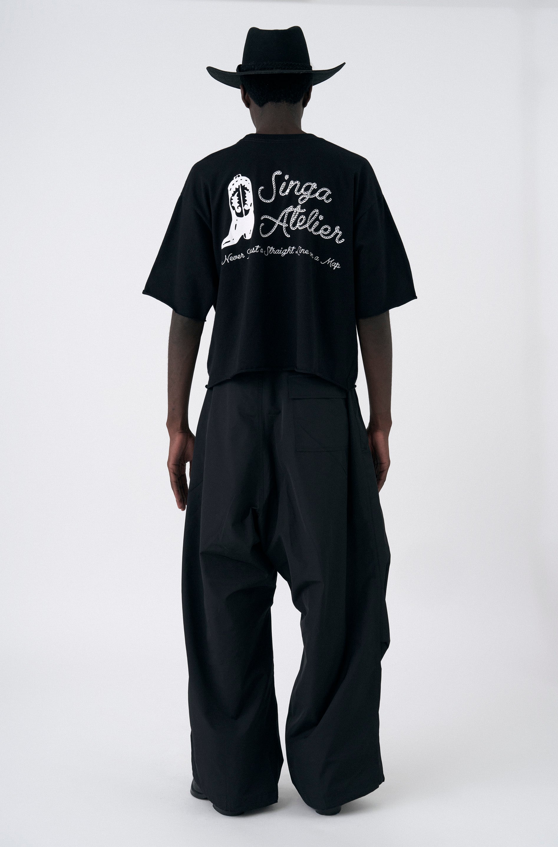 Black 'Boots' Boxy Over Tee