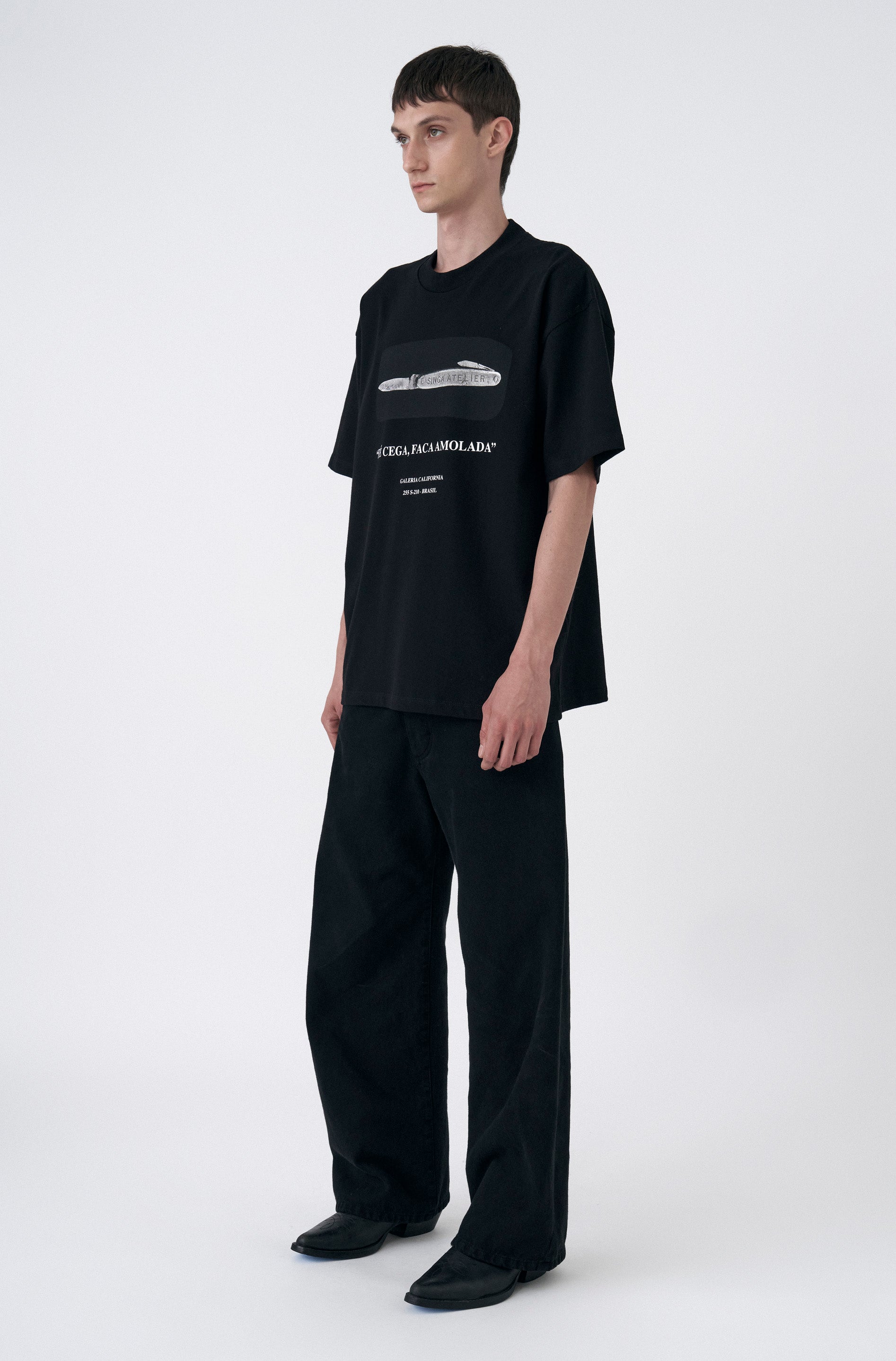 Black 'Faca Amolada' Classic Tee