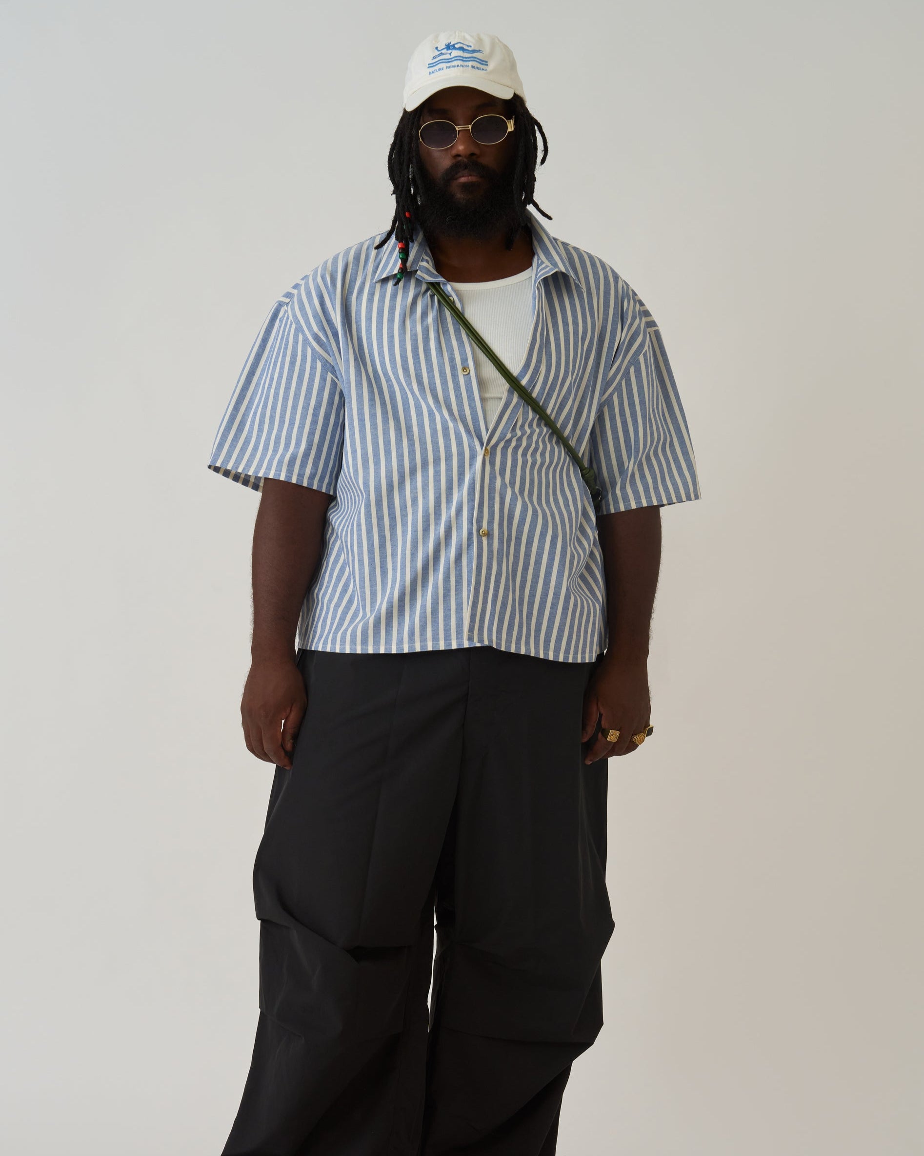 Blue/White 'Palma' Boxy Shirt