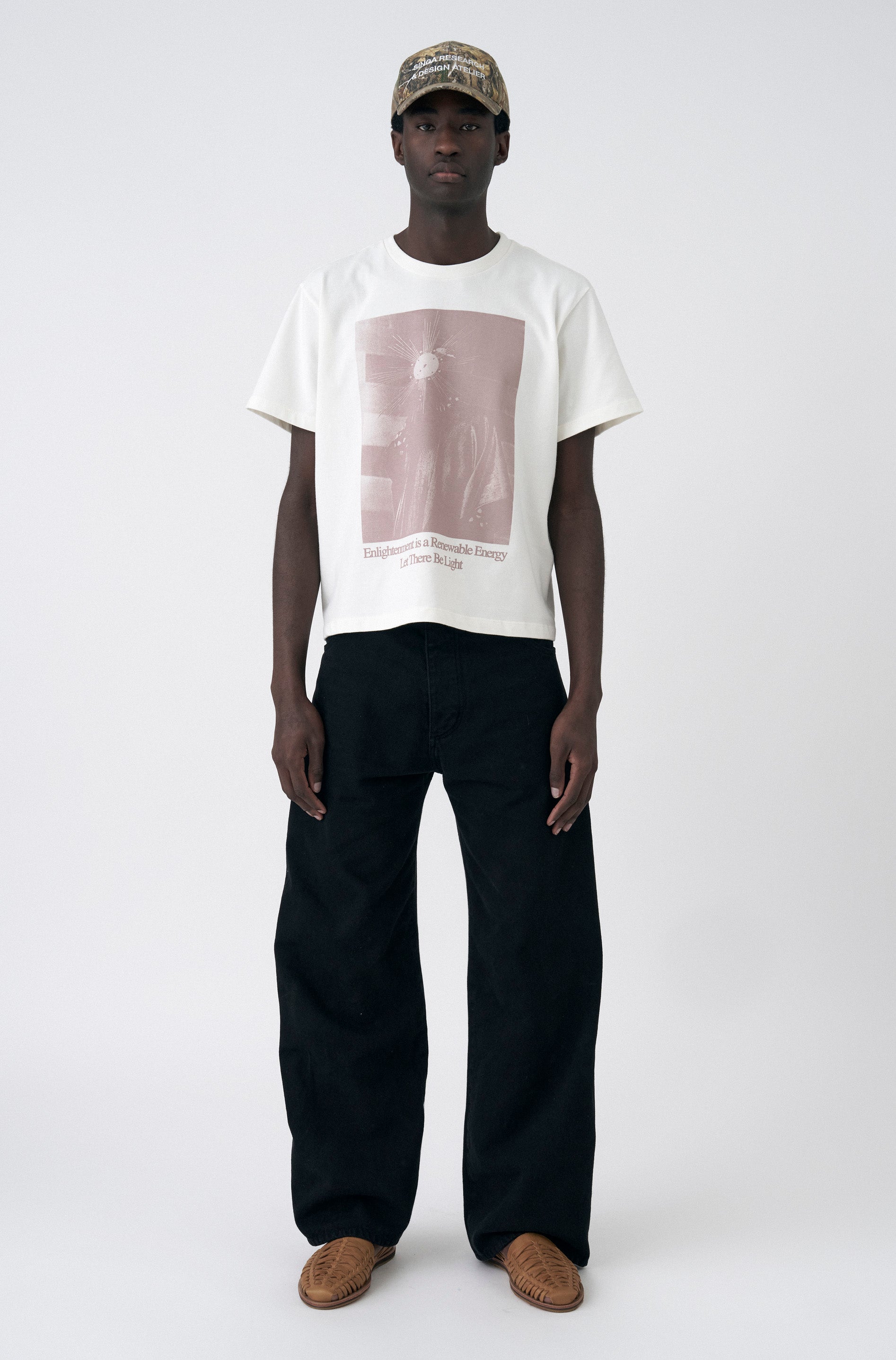 White 'Sun Ra' Boxy Regular Tee