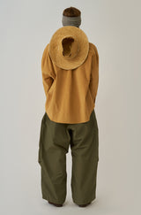 Beige Oversized Velvet Shirt