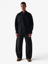 Black 'Diana' Velvet Oversized Shirt
