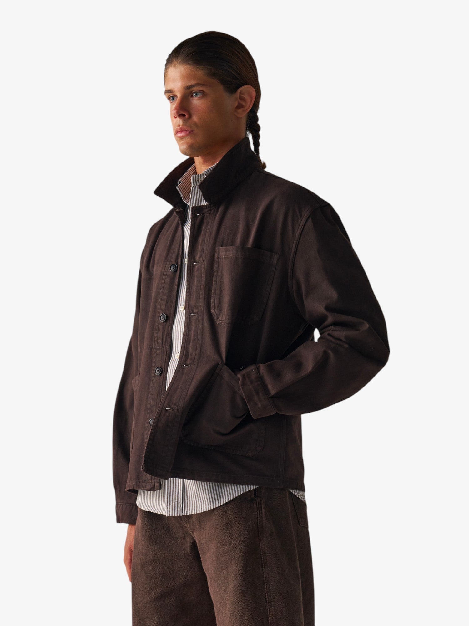 Brown 'Yves' Oversized Shirt