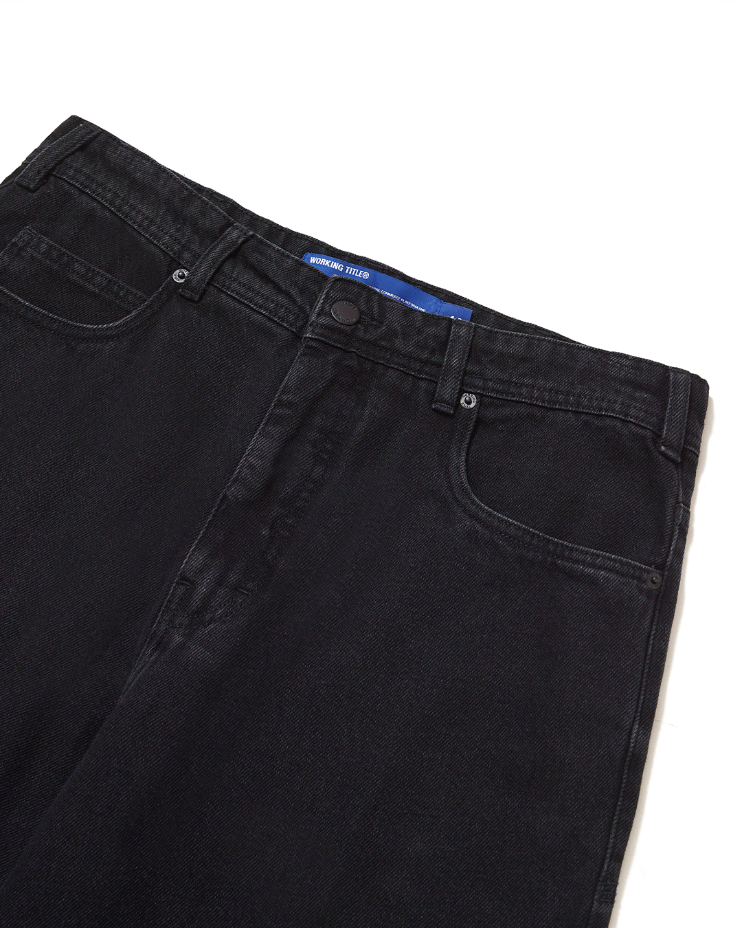 Black Straight-Leg Jeans