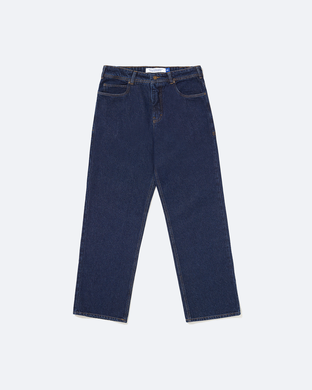 Raw Straight-Leg Denim Pants