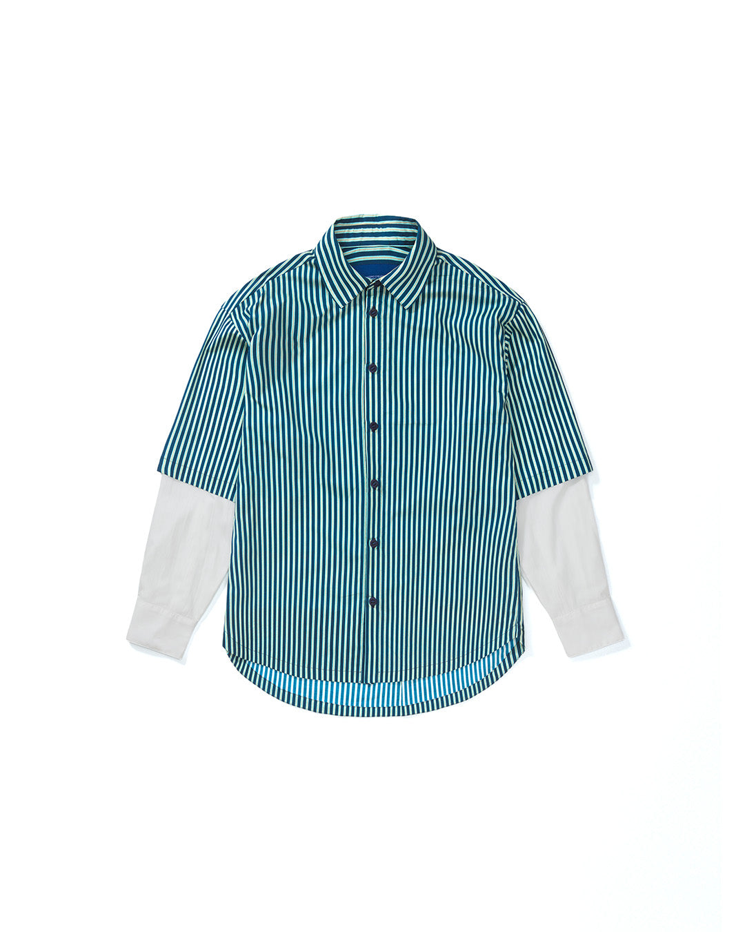 Blue & White Striped Double Longsleeve Shirt