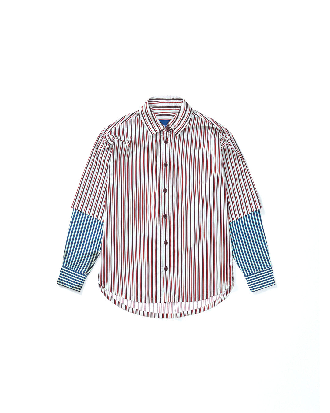 White & Red Striped Double Longsleeve Shirt