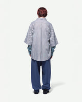 White & Red Striped Double Longsleeve Shirt