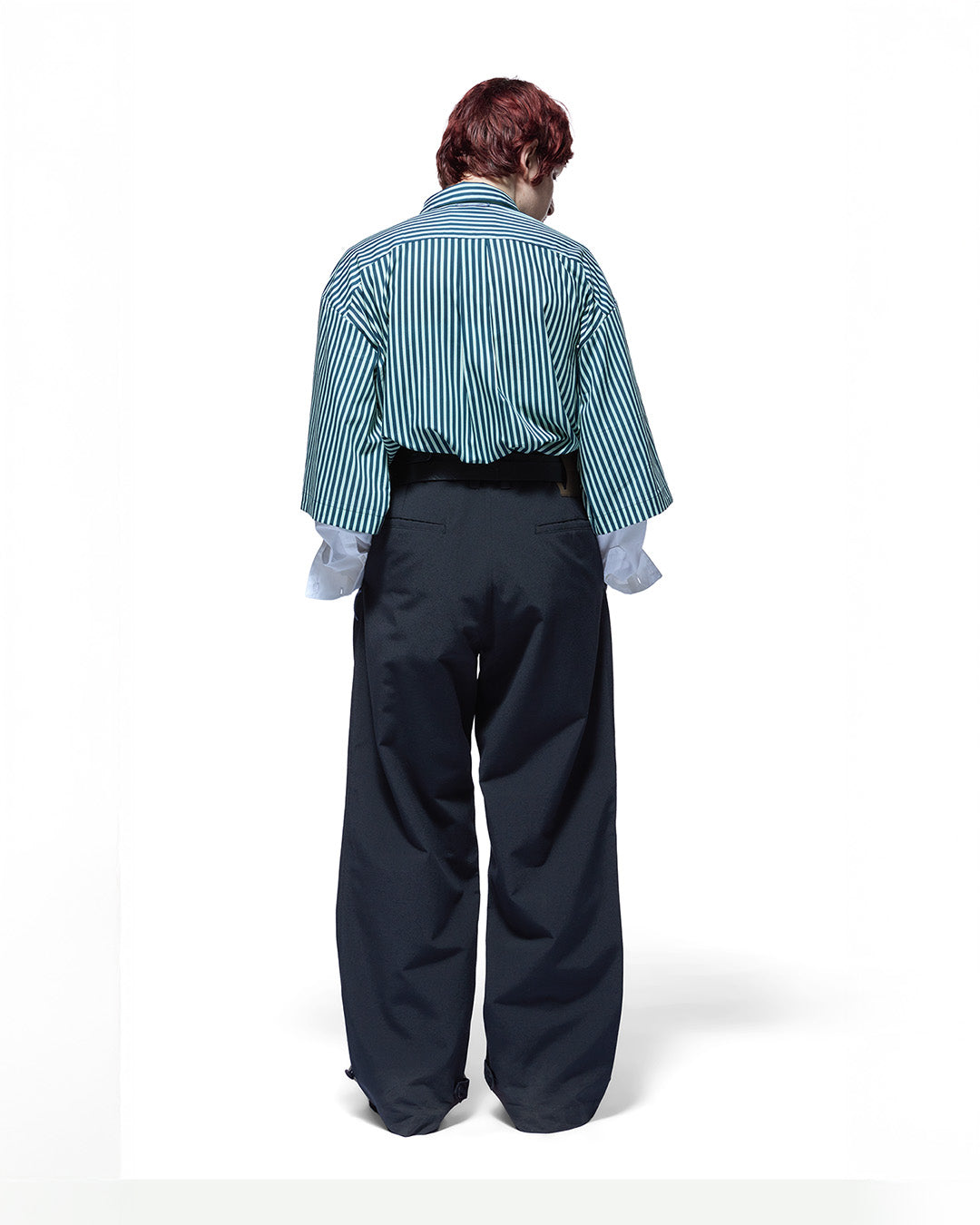 Blue & White Striped Double Longsleeve Shirt