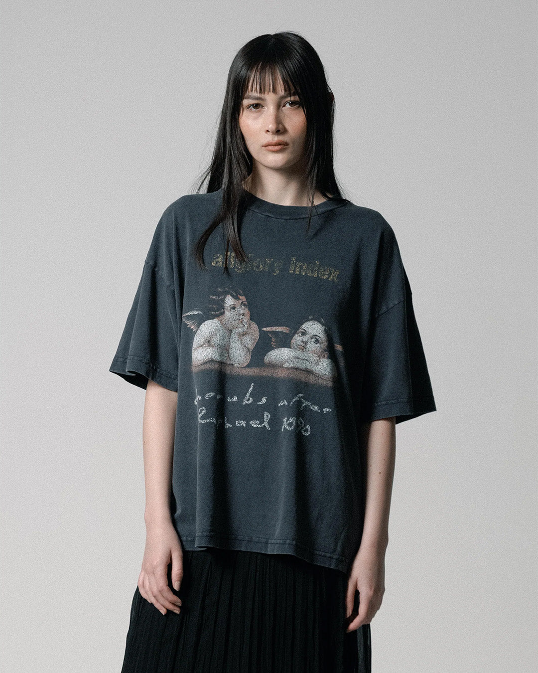 Black Faded 'Cherubs' Tee