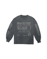 Black Faded 'Drain The Disorder' LS Tee