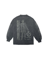 Black Faded 'Drain The Disorder' LS Tee