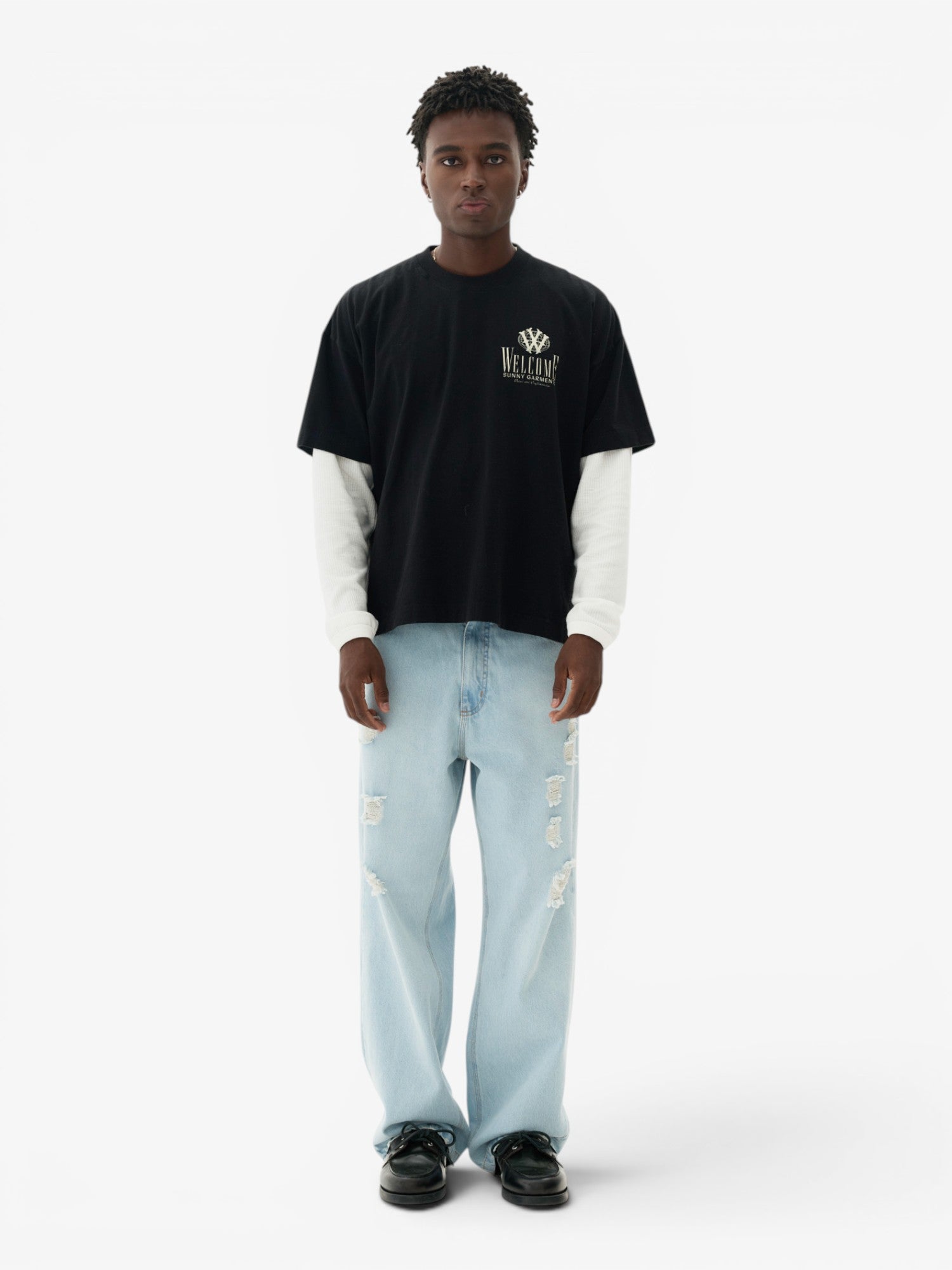 Black 'Mundi' Boxy Tee