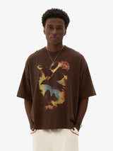 Brown 'Raven' Boxy Tee X WELCOME