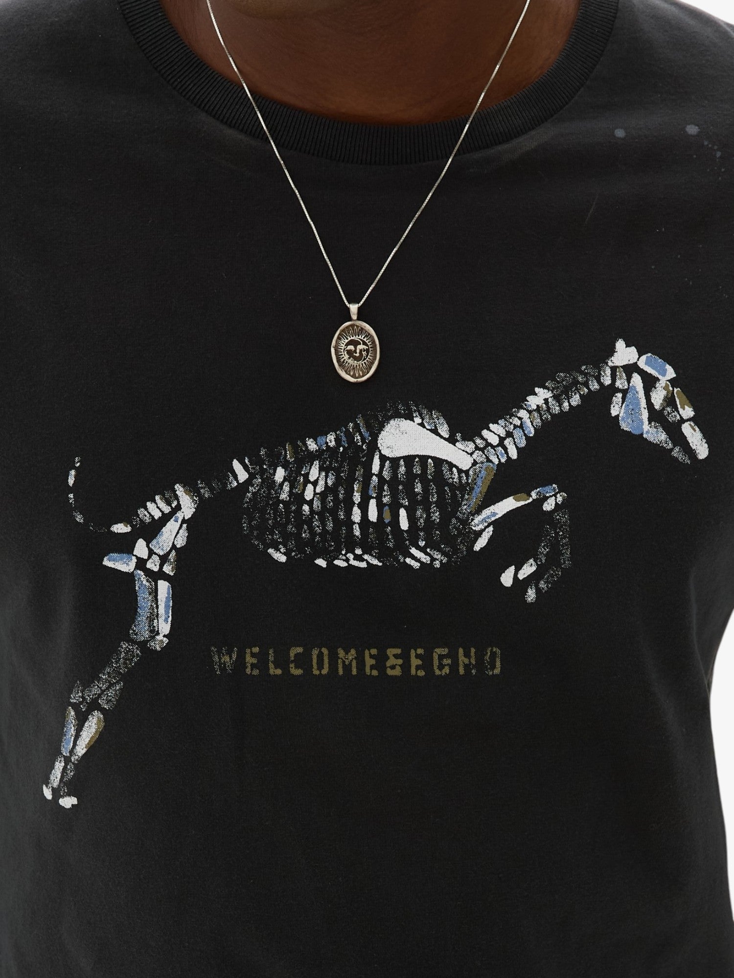 Black 'Skeleton' Submariner Fit Tee X WELCOME