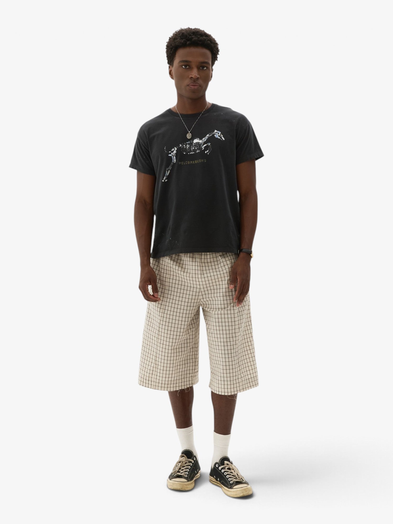 Black 'Skeleton' Submariner Fit Tee X WELCOME