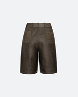 Turtle Leather Shorts