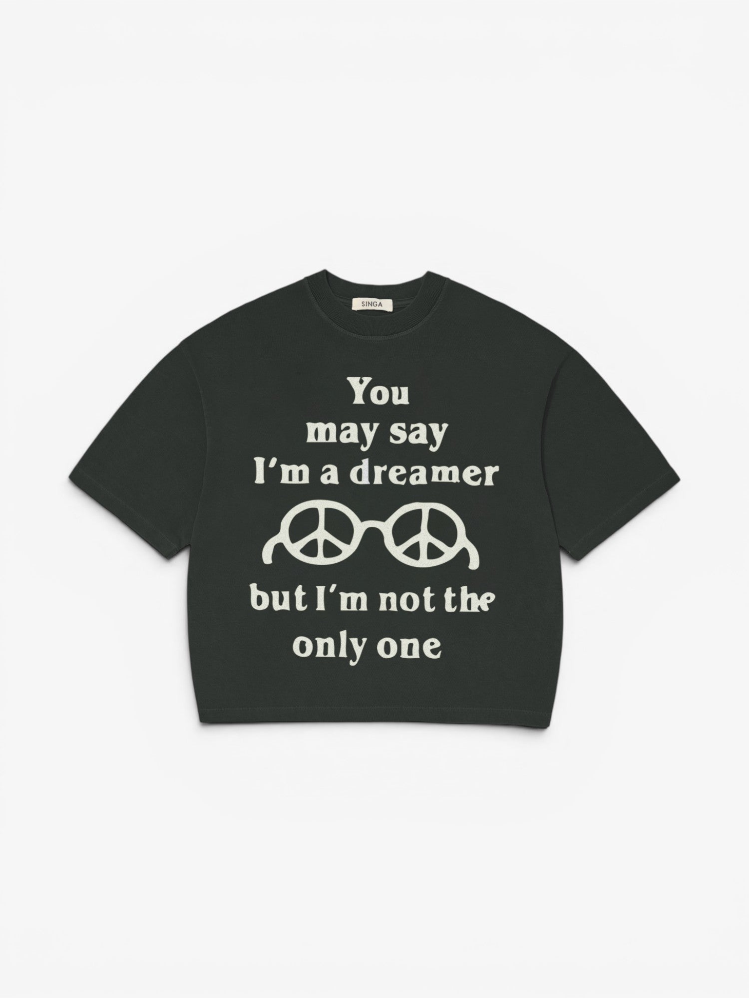 Black 'Dreamer' Oversized Boxy Tee
