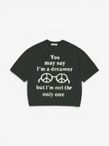 Black 'Dreamer' Oversized Boxy Tee
