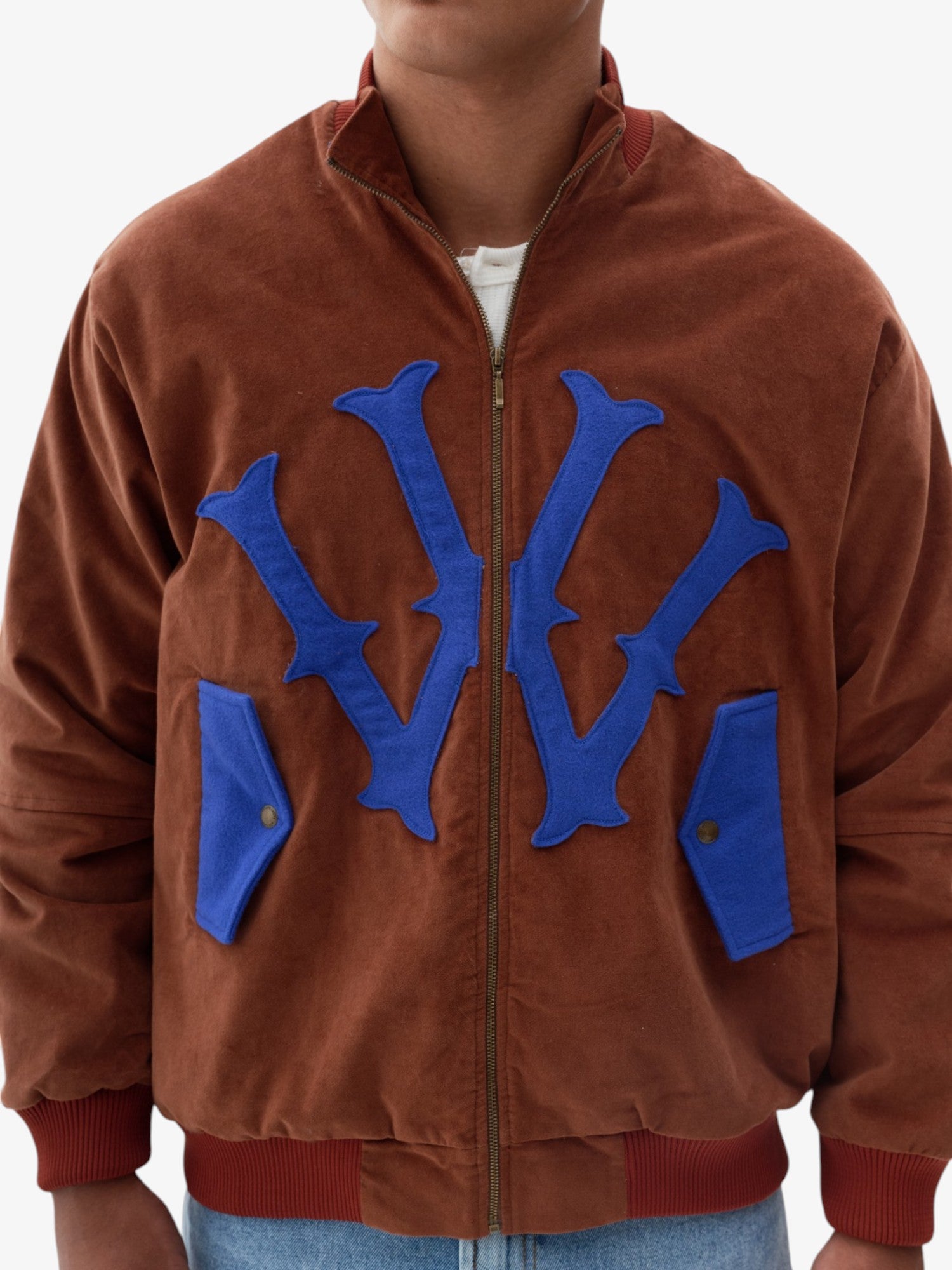 Brown 'W' Bomber Jacket