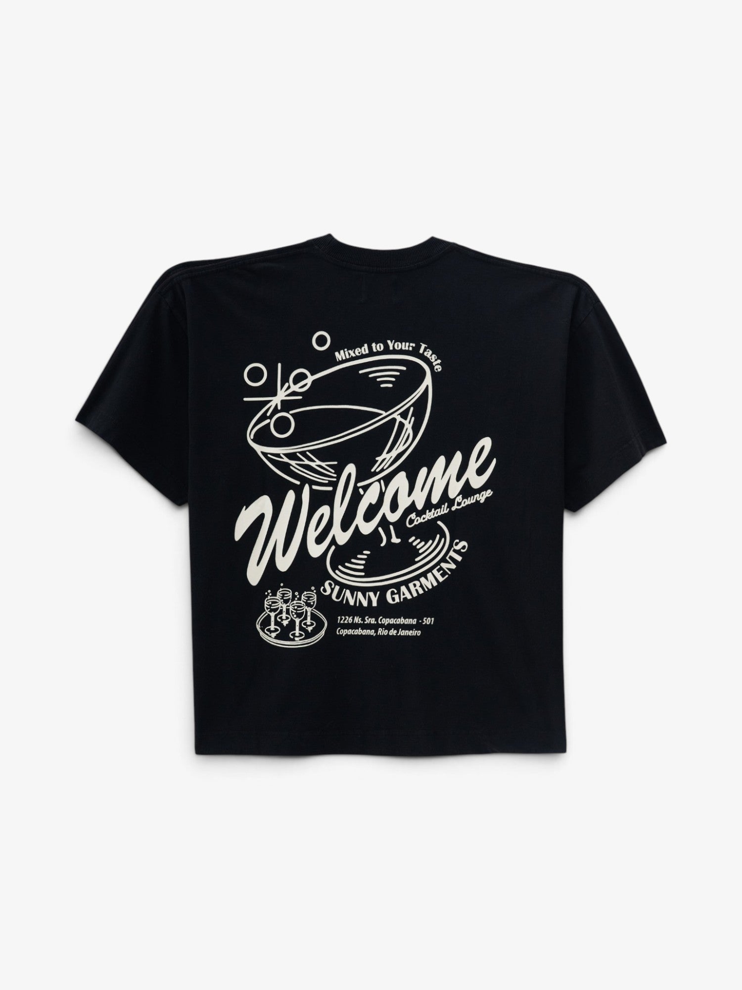 Black 'Martini' Boxy Tee