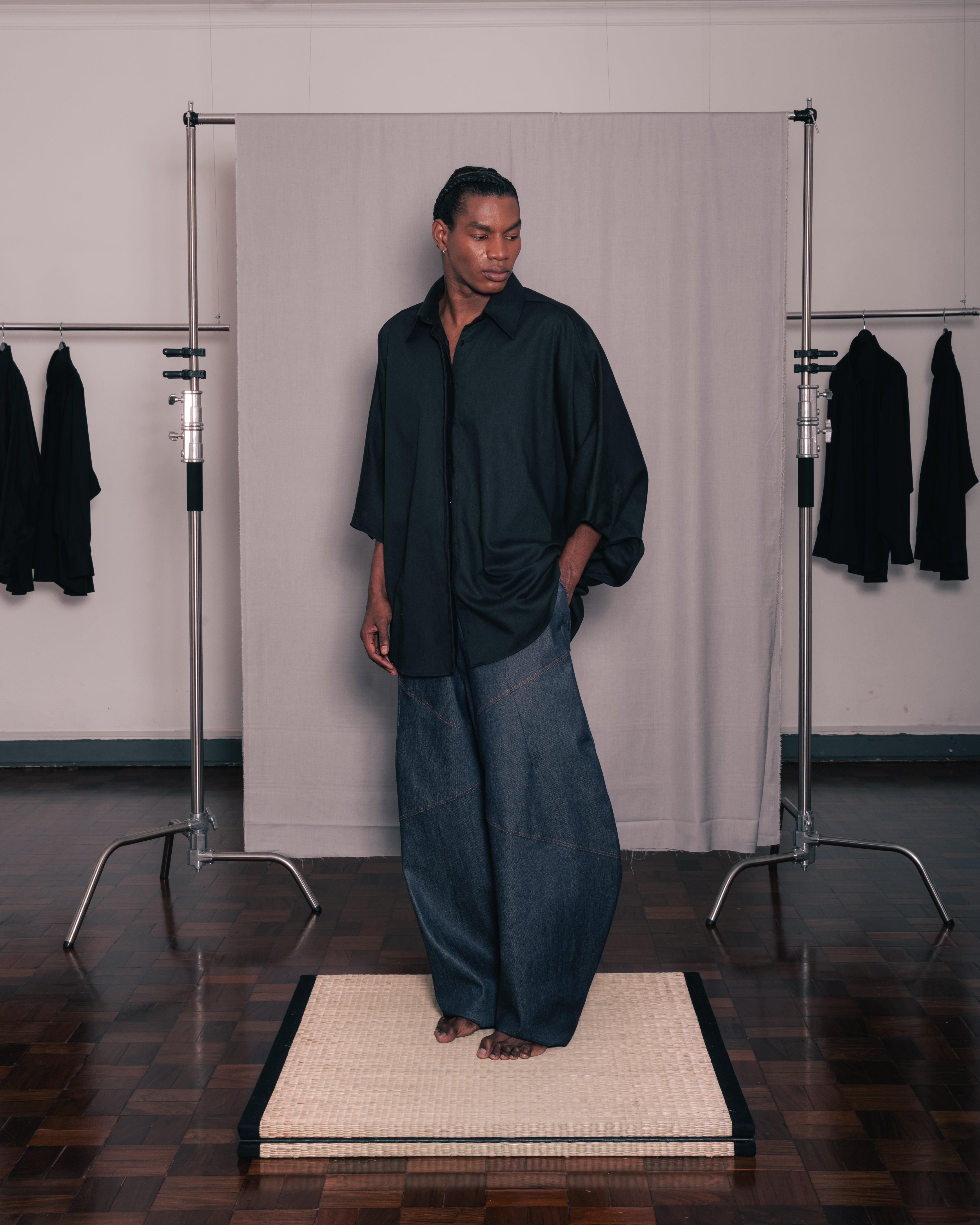 Black 'Kimono' Shirt