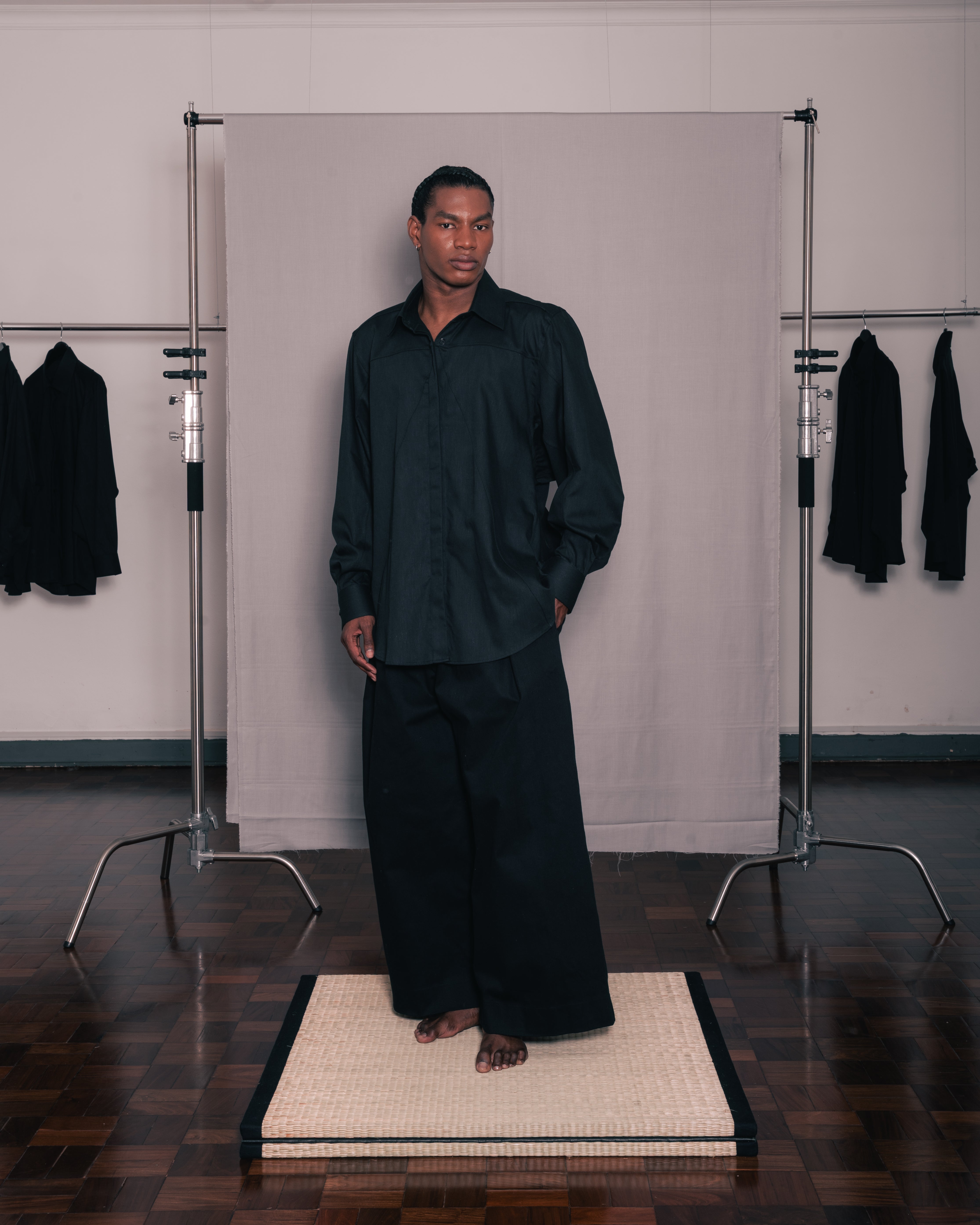 Black 'CAMISA RECORTES TENCEL™' Shirt