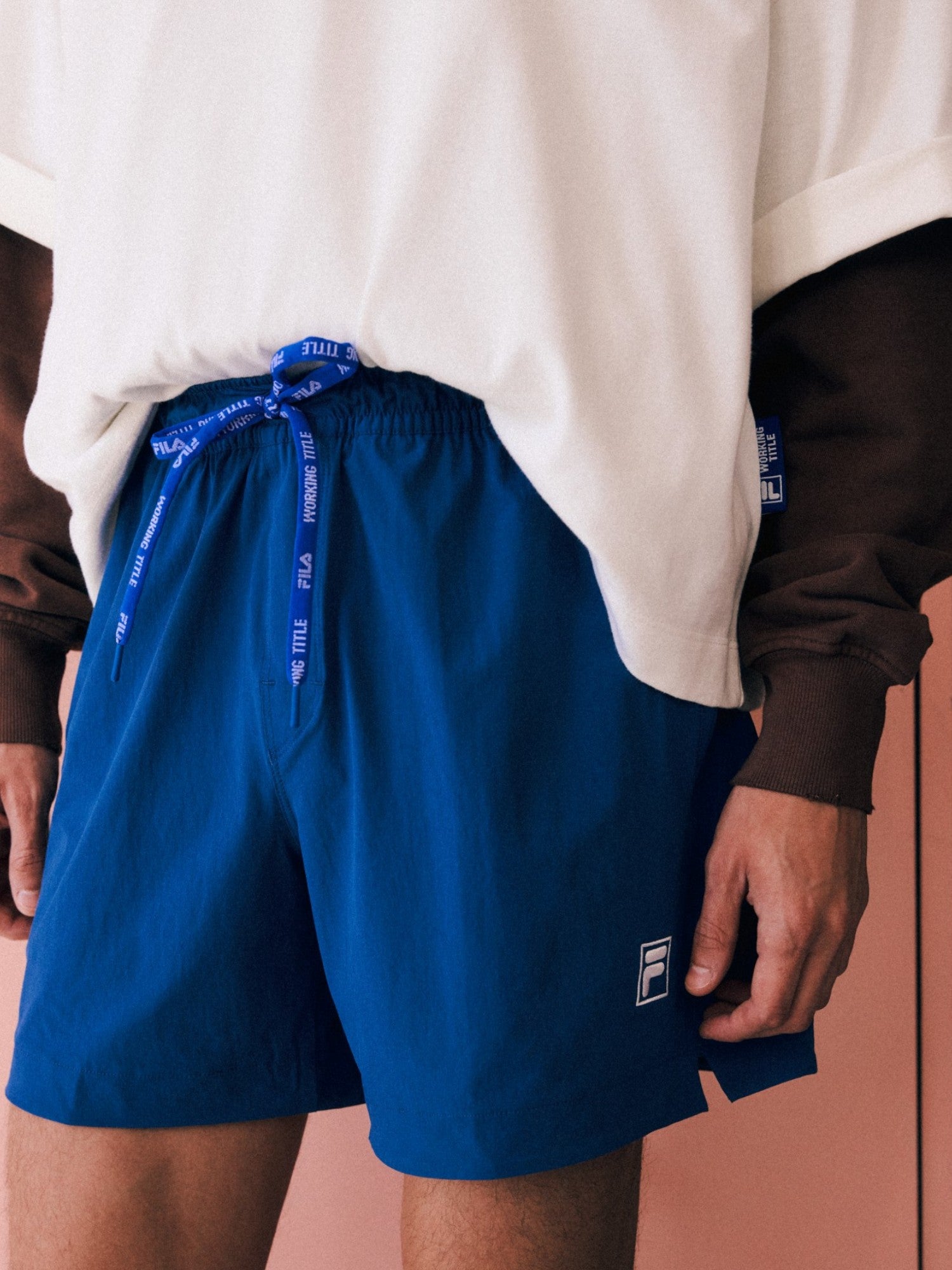 Navy Shorts X FILA