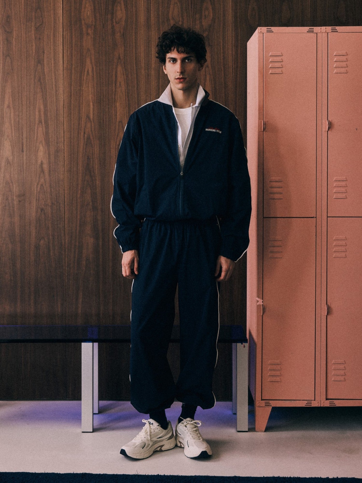 Navy 'Ciao Bello' Pants X FILA