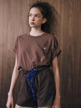 Brown 'Logo' Tee X FILA