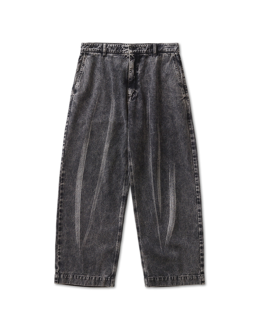 Black Washed Twill Pants