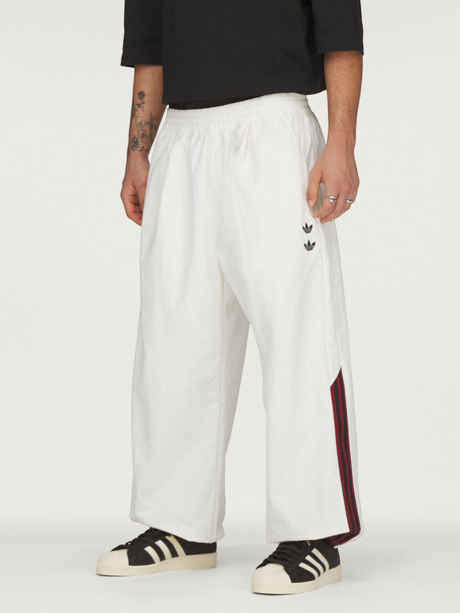 White Woven Track Pants X WILLY CHAVARRIA