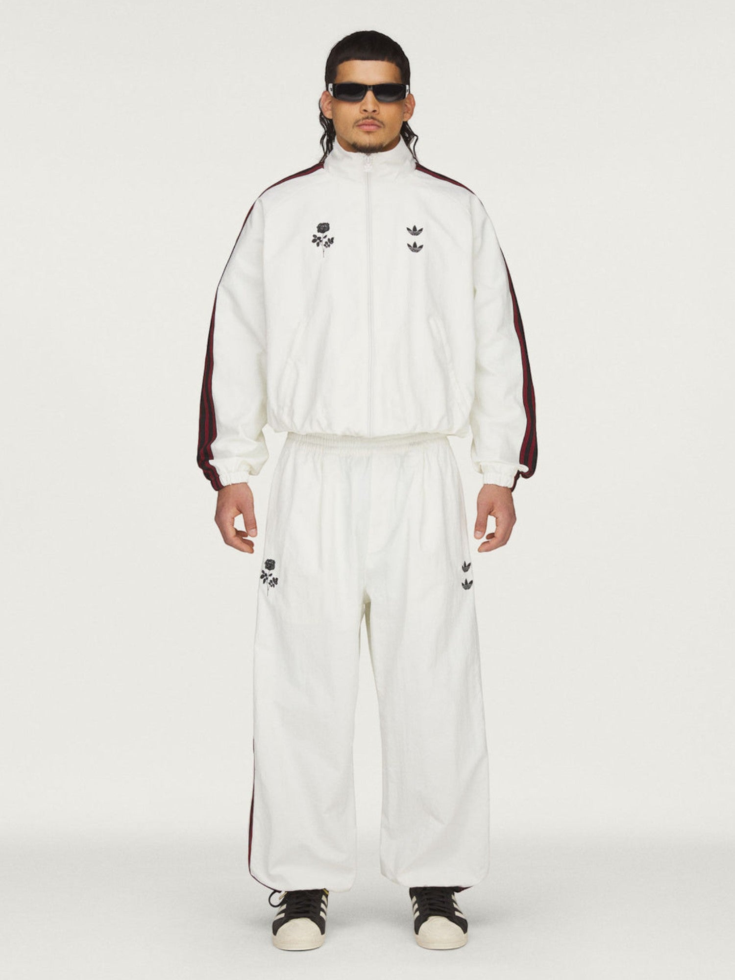 White Woven Track Pants X WILLY CHAVARRIA