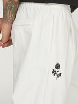 White Woven Track Pants X WILLY CHAVARRIA