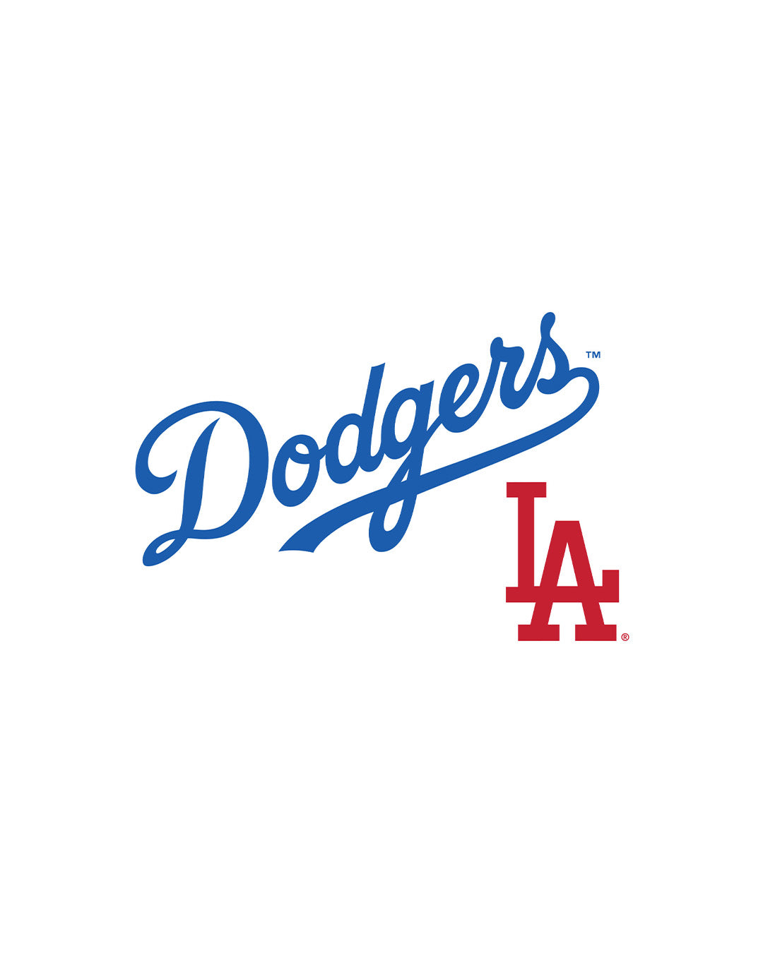 White 'Dodgers Serif' Tee