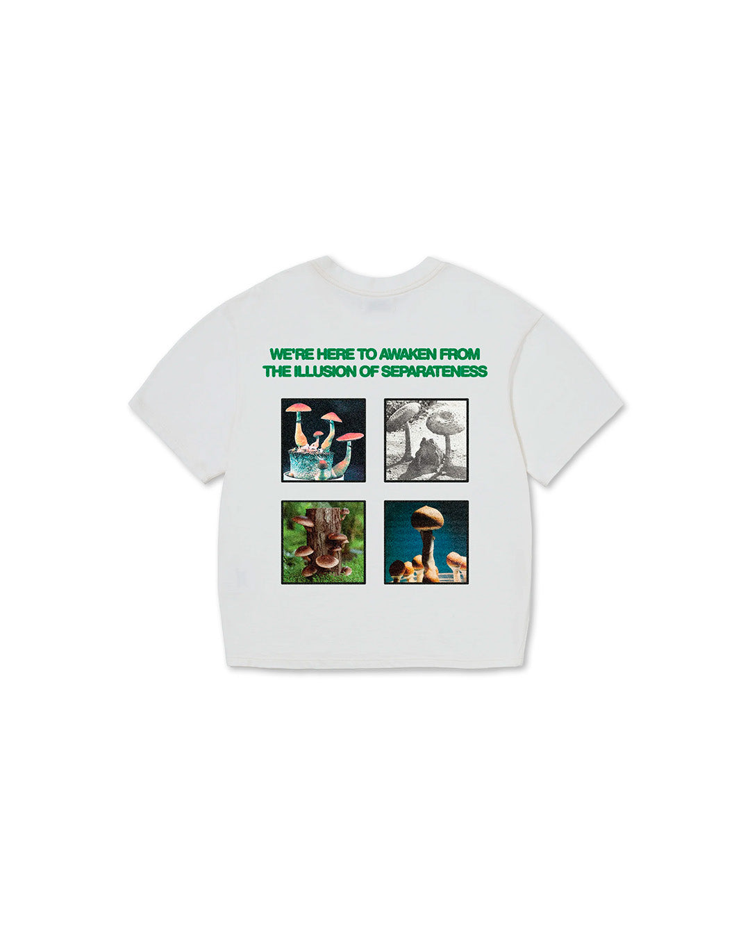 White 'Mushrooms' Regular Boxy Tee
