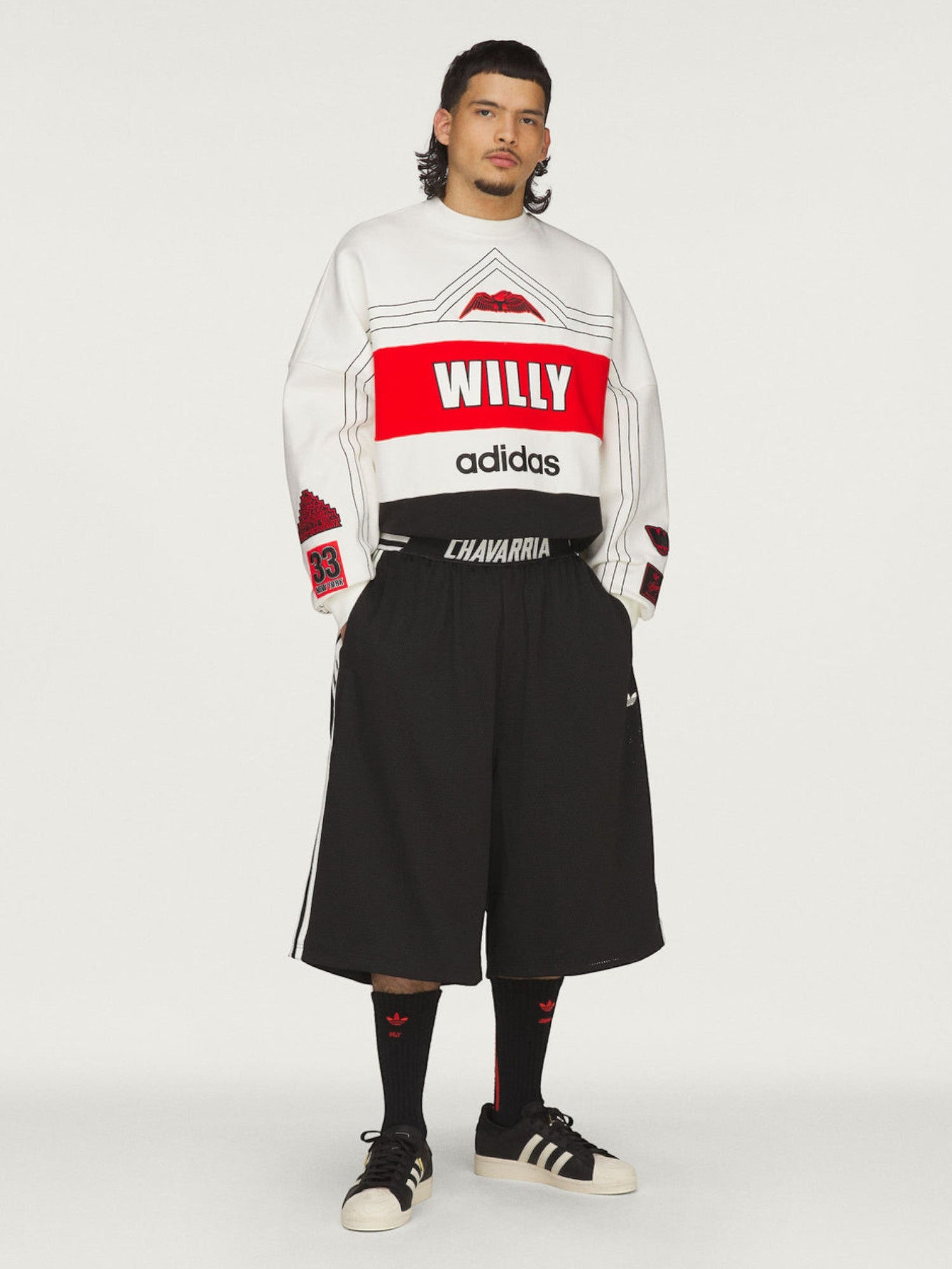 White 'NY' Crewneck X WILLY CHAVARRIA