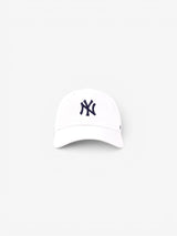 White & Navy 'Yankees Serif' Cap