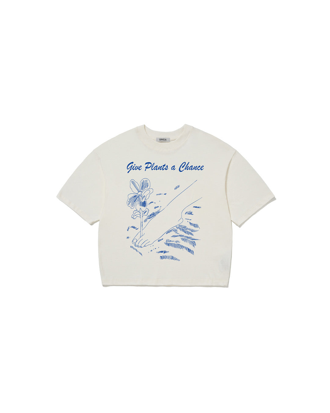 White 'Plants A Chance' Boxy Tee