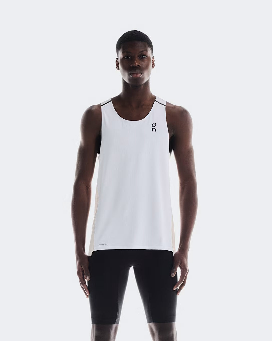 White & Silver 'Performance' Tank Top