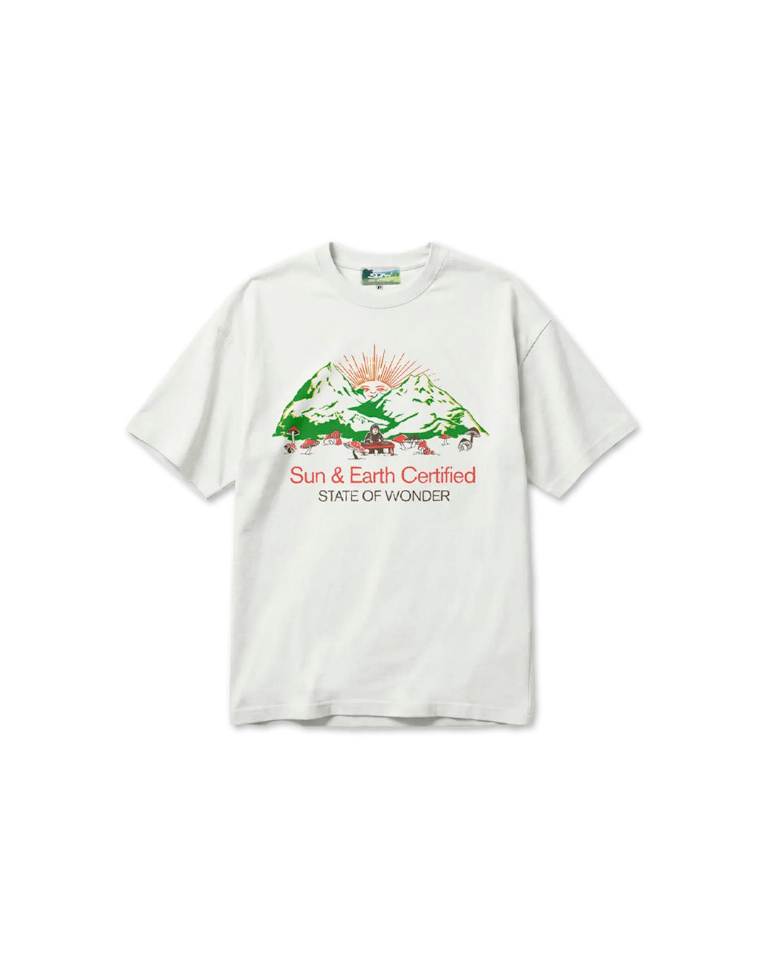 White 'Sun & Earth' Regular Tee
